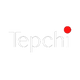 Logo of Tepchi with a red dot on a transparent background