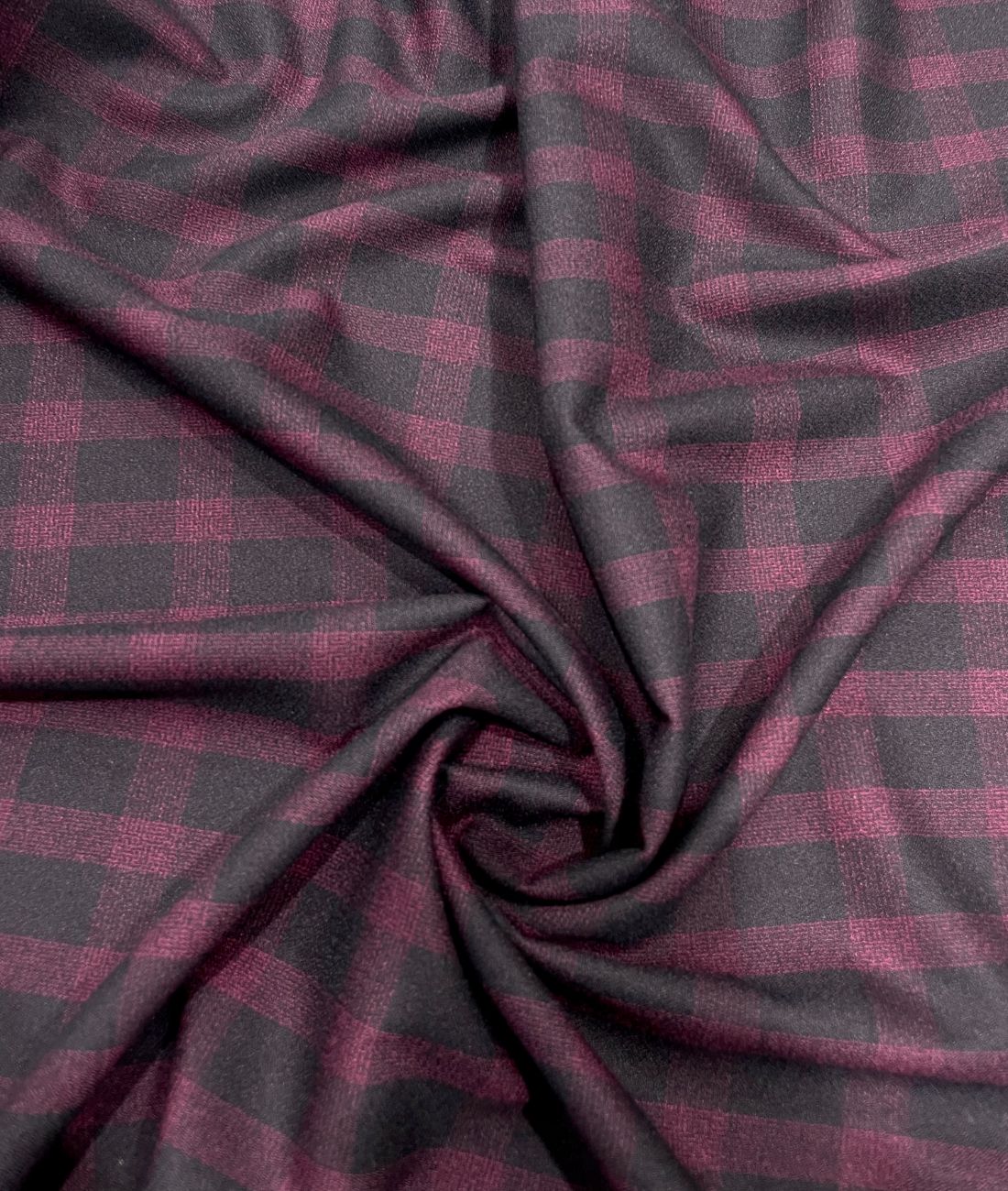 Augustus Wine & Black Stretchable Suiting Fabric for Suit & Blazer - Tepchi Men