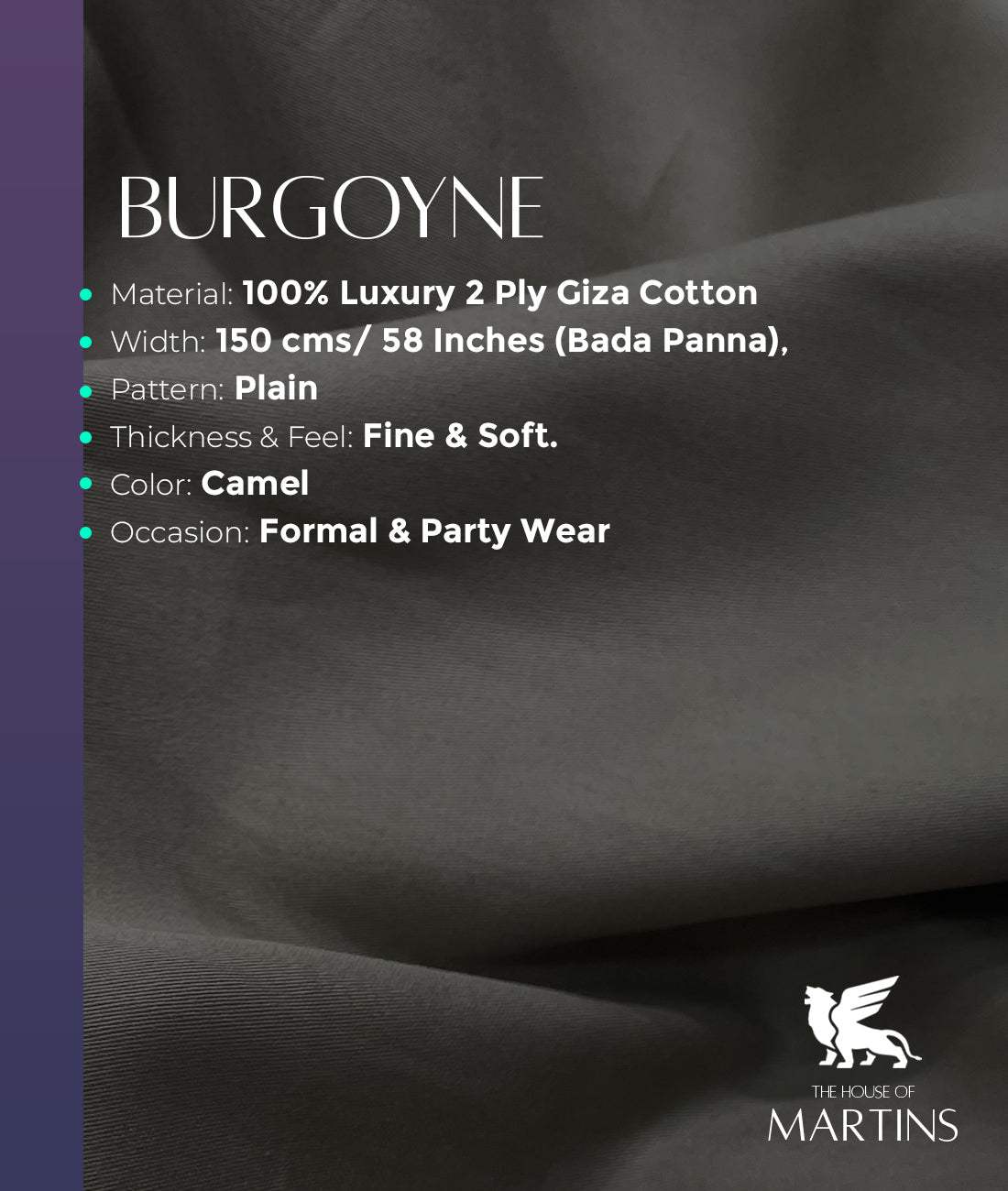 Burgoyne 2ply Luxury Cotton Men's Fabric Unstitched - Tepchi Men