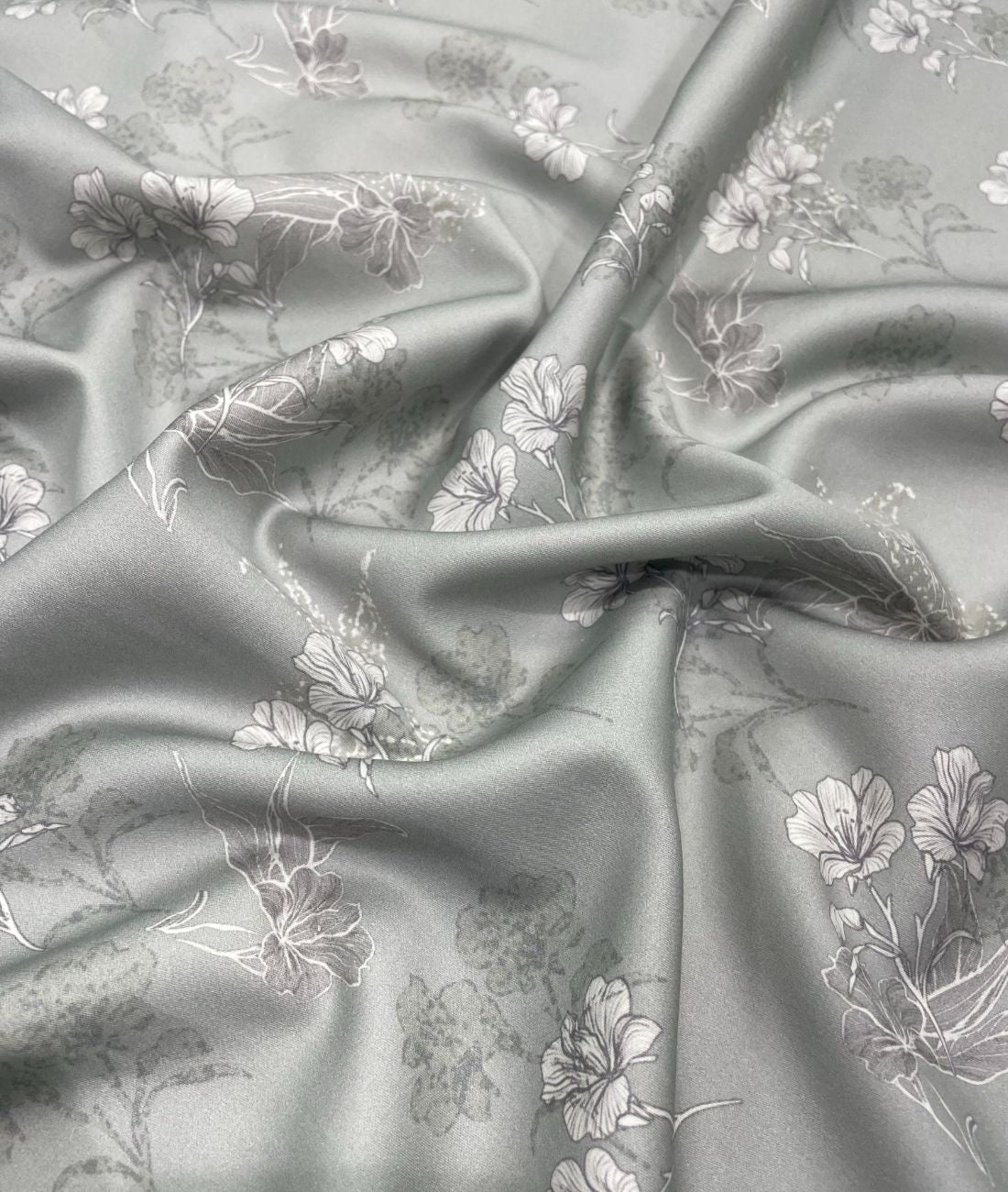 Burgoyne Leaves & Flowers Luxury Printed Shirt Fabric Giza Cotton - Tepchi Men