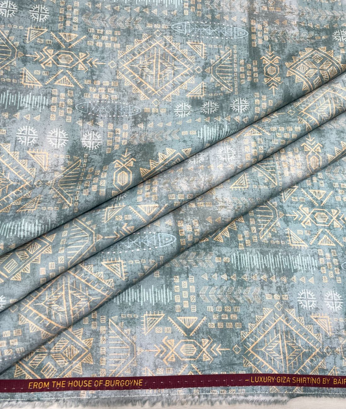 Burgoyne Luxury Giza Cotton Printed Shirt Fabric - Tepchi Men