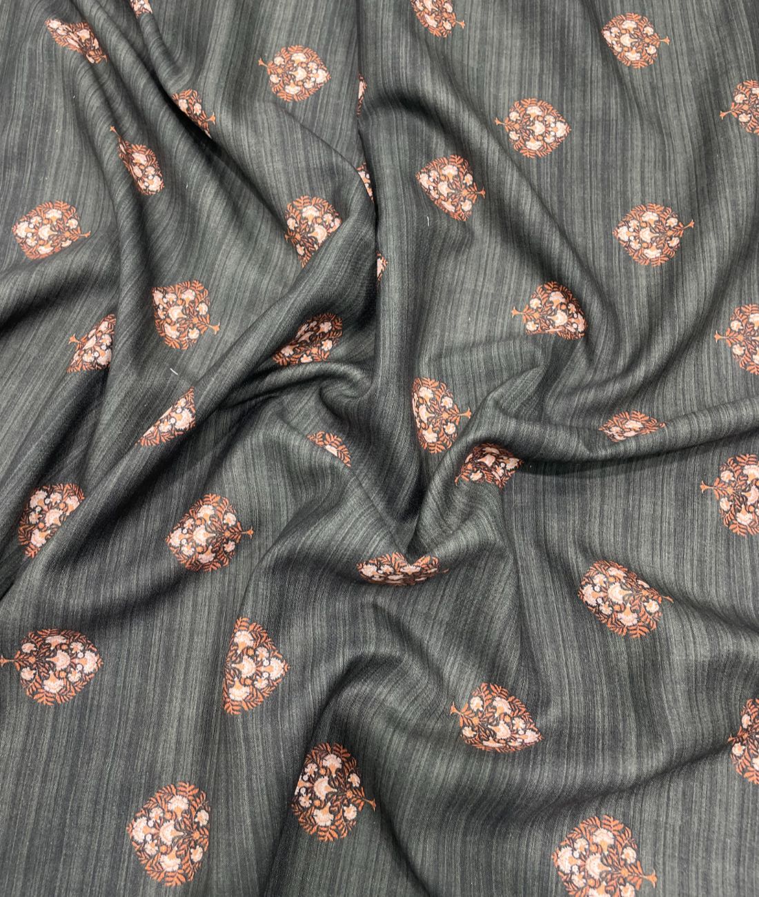 Floral Serenity Printed Anti Wrinke Cotton Fabric for Men's Shirts & Kurta - Tepchi Men