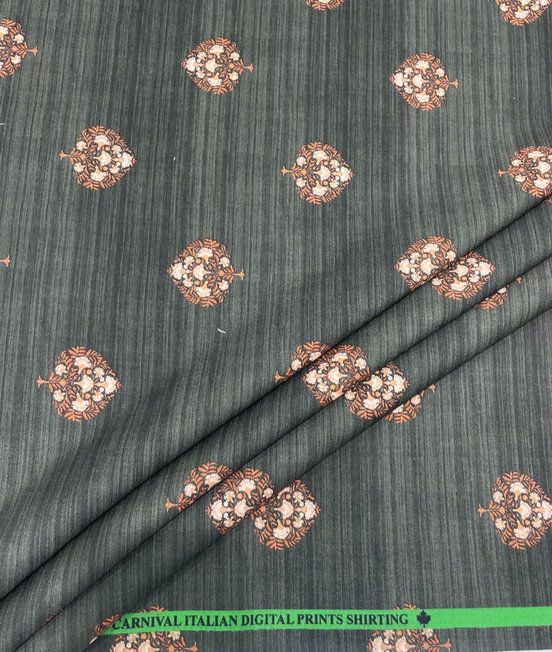 Floral Serenity Printed Anti Wrinke Cotton Fabric for Men's Shirts & Kurta - Tepchi Men