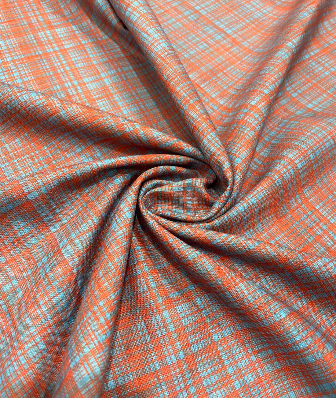 Heritage Check Printed Anti Wrinke Cotton Fabric for Men's Shirts & Kurta - Tepchi Men