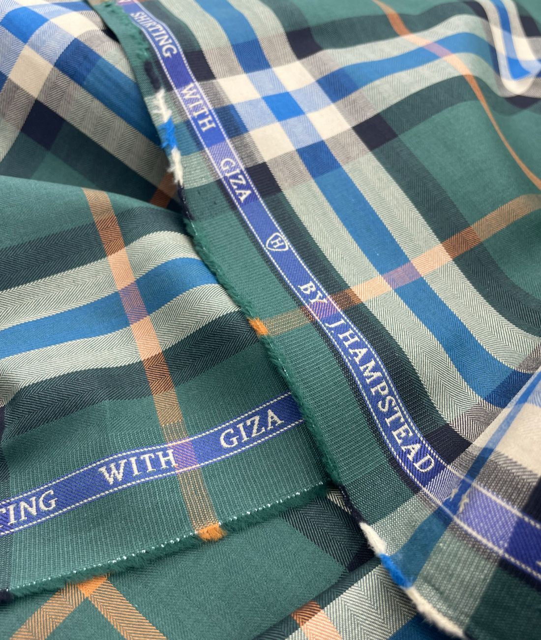 J.Hampstead Checks Luxe Edition Giza Cotton Fabric - Tepchi Men