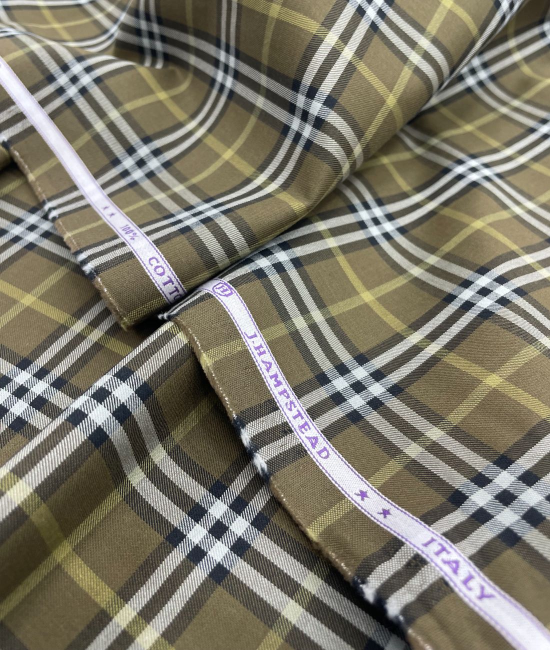 J.Hampstead Checks Luxury Giza Cotton Fabric for Mens's Shirt - Tepchi Men