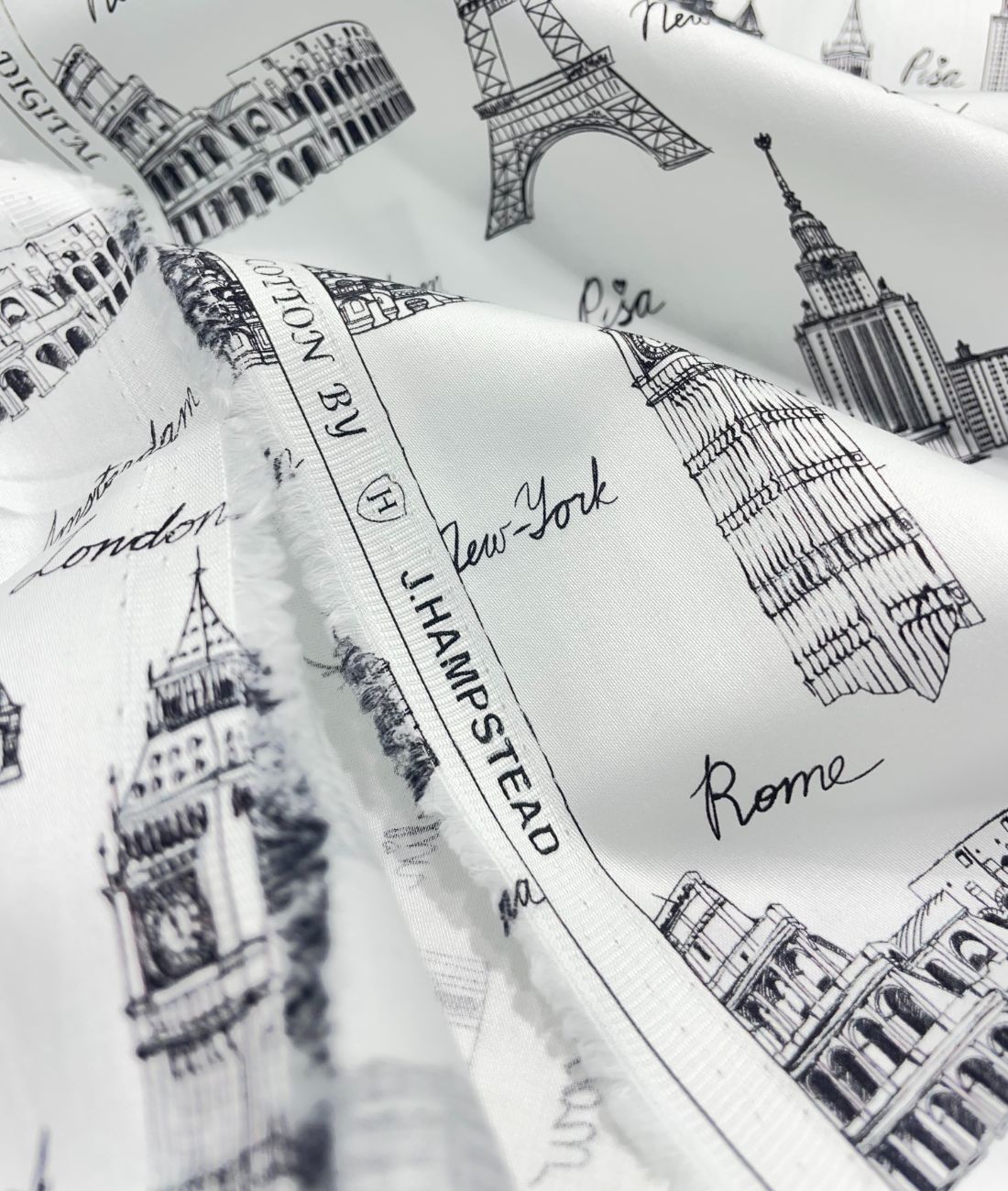 J.Hampstead City Prints Premium Giza Cotton Fabric for Men's Shirt - Tepchi Men