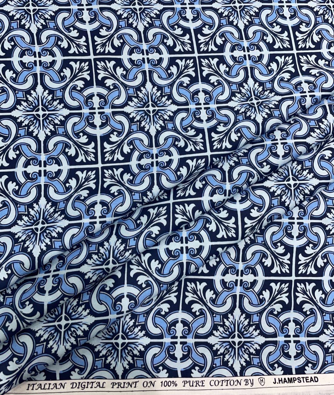J.Hampstead Designer Printed Premiuim Giza Cotton Fabric for Men's Shirt - Tepchi Men