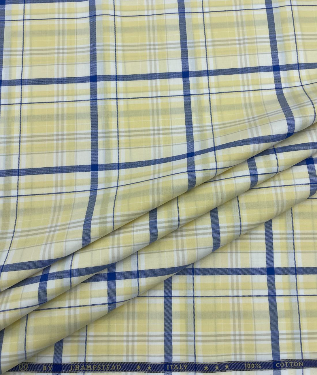 J.Hampstead Luxury 2 Ply Burberry Checks Giza Cotton Fabric for Men's Shirt - Tepchi Men