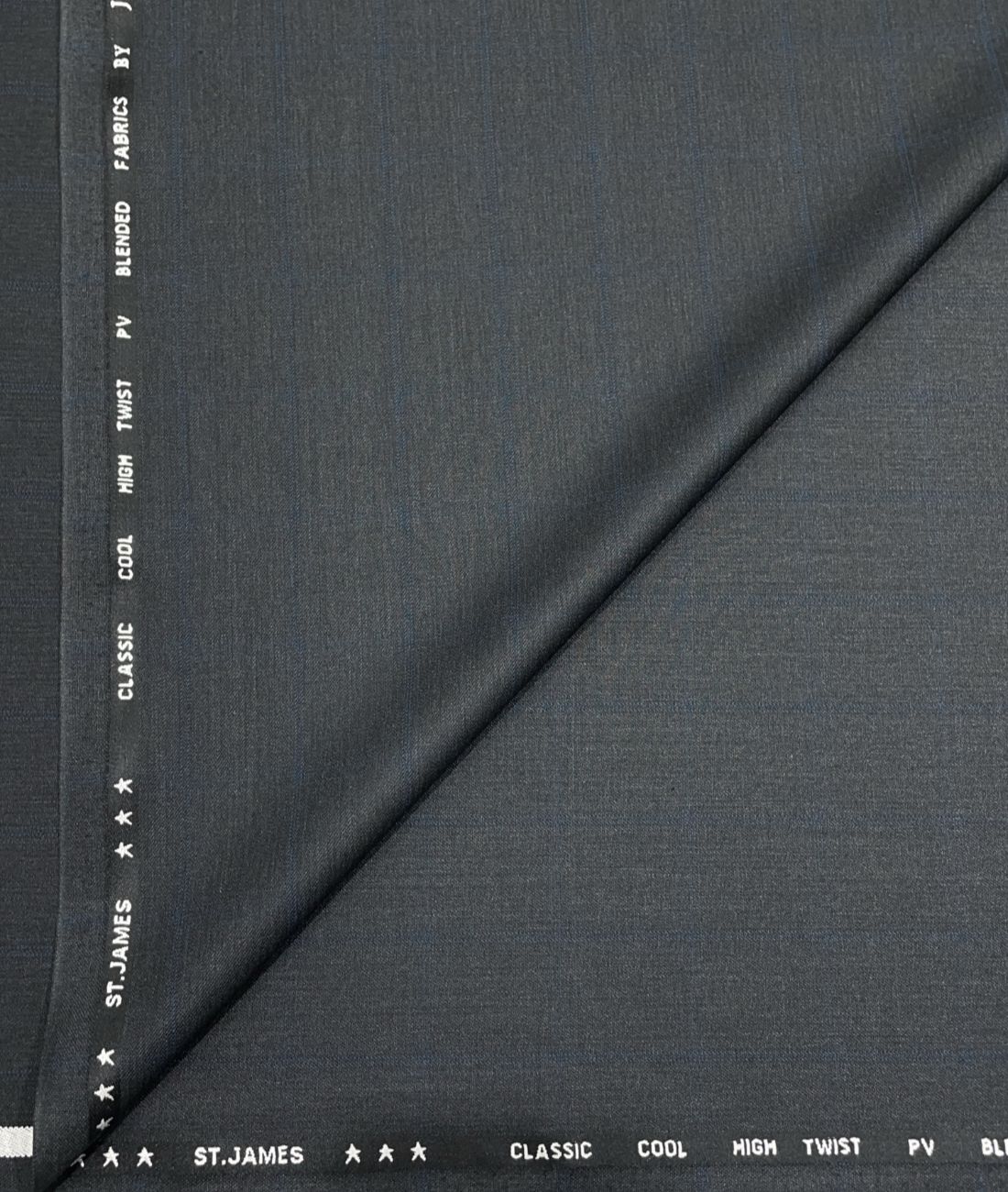 J.Hampstead Luxury Black with Self Pattern Suiting Fabric - Tepchi Men