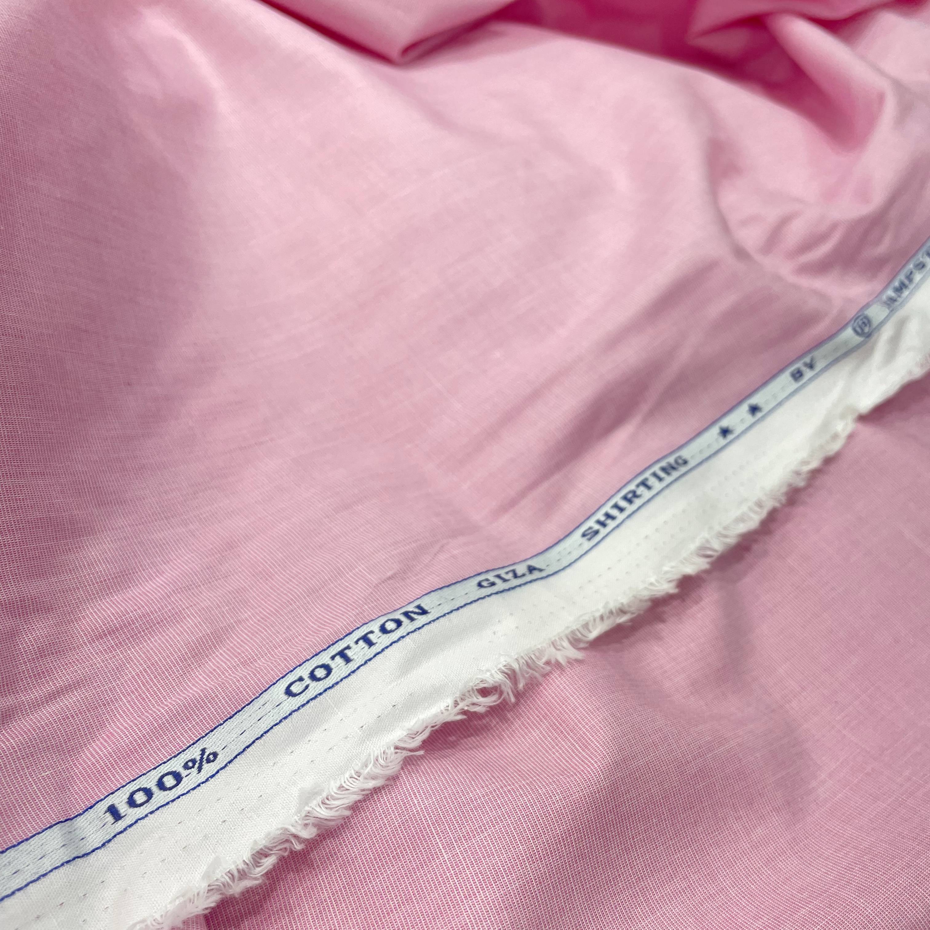 J.Hampstead Luxury Giza Cotton Baby Pink Men's Fabric - Tepchi Men