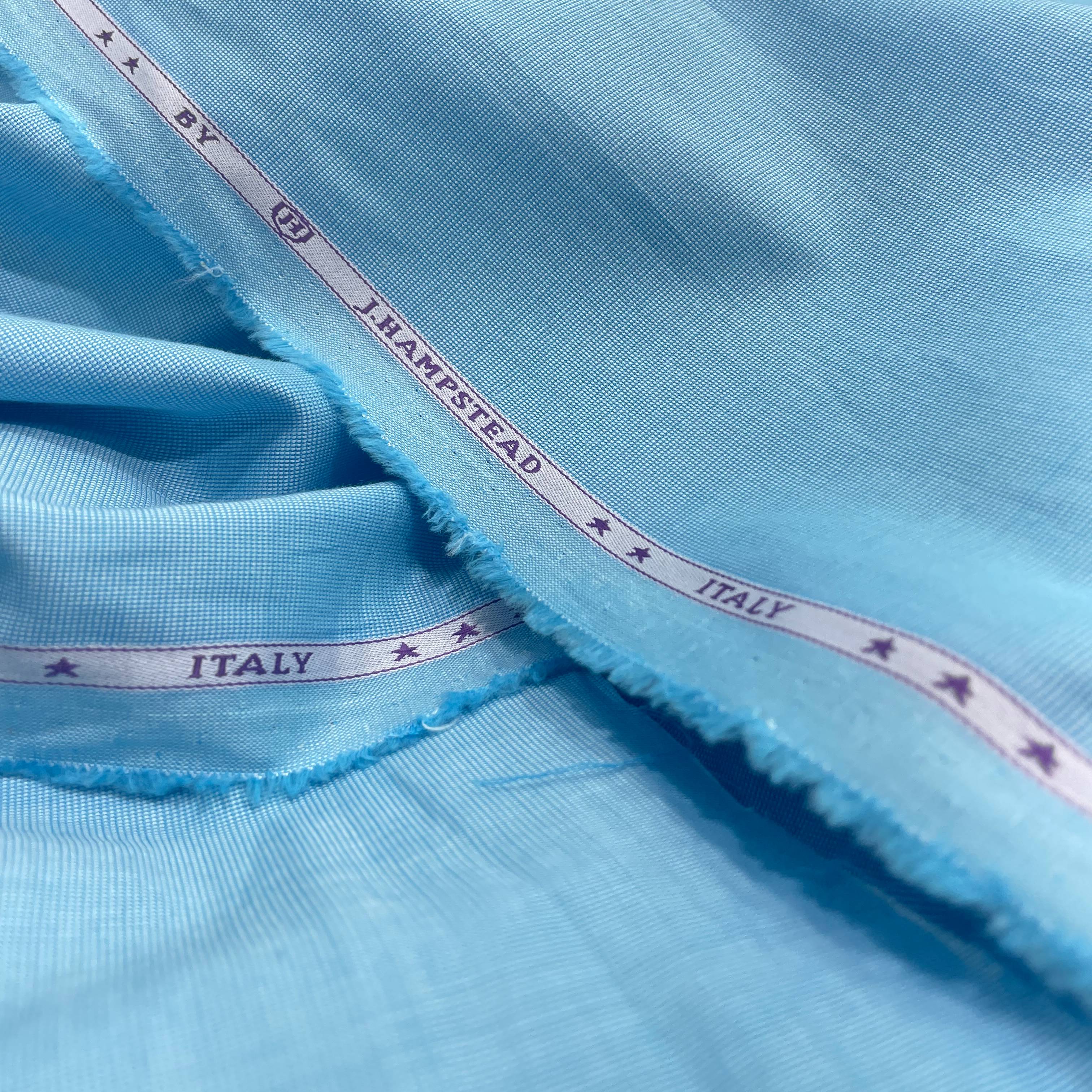 J.Hampstead Luxury Giza Cotton Fabric Blue Koi Colour - Tepchi Men
