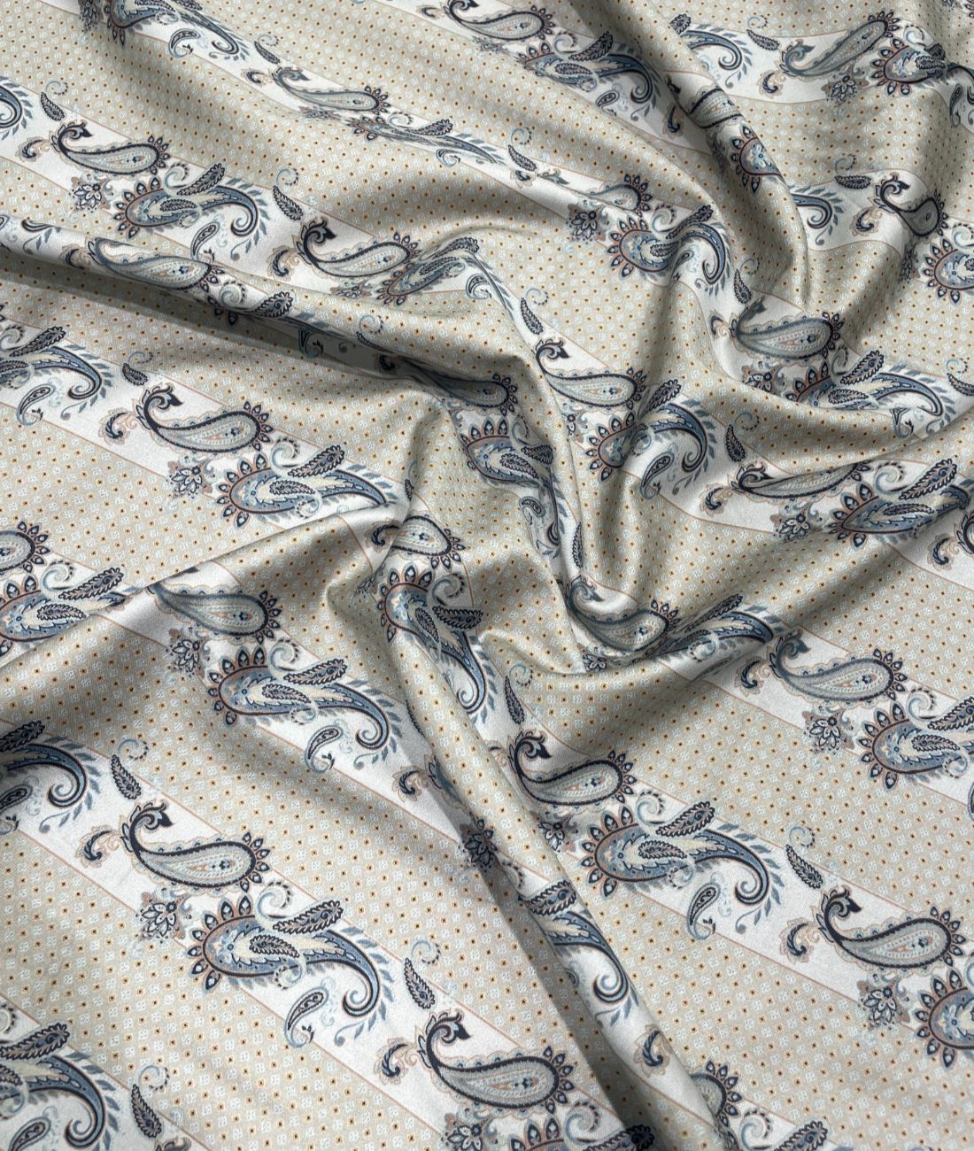 J.Hampstead Paisley Printed Luxury Giza Cotton Fabric for Shirts - Tepchi Men