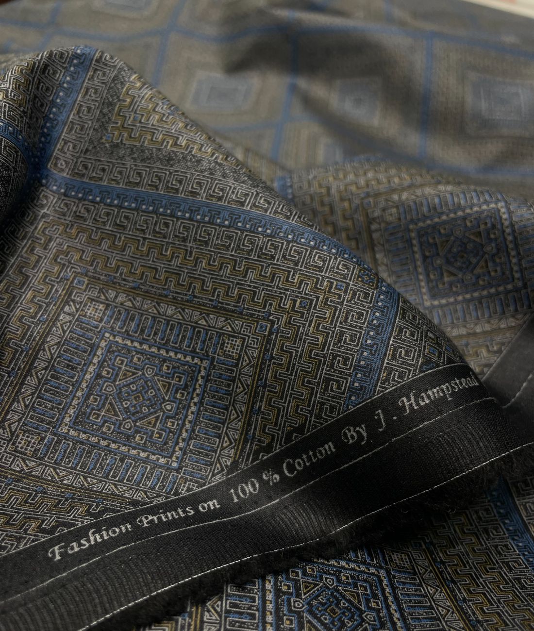 J.Hampstead Printed Luxury Giza Cotton 2 Ply Fabric for Shirt - Tepchi Men