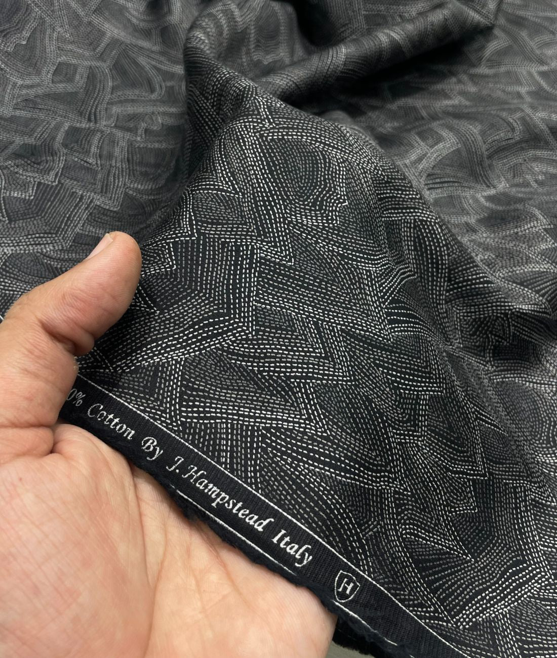 J.Hampstead Printed Luxury Giza Cotton Fabric for Men's Shirt - Tepchi Men
