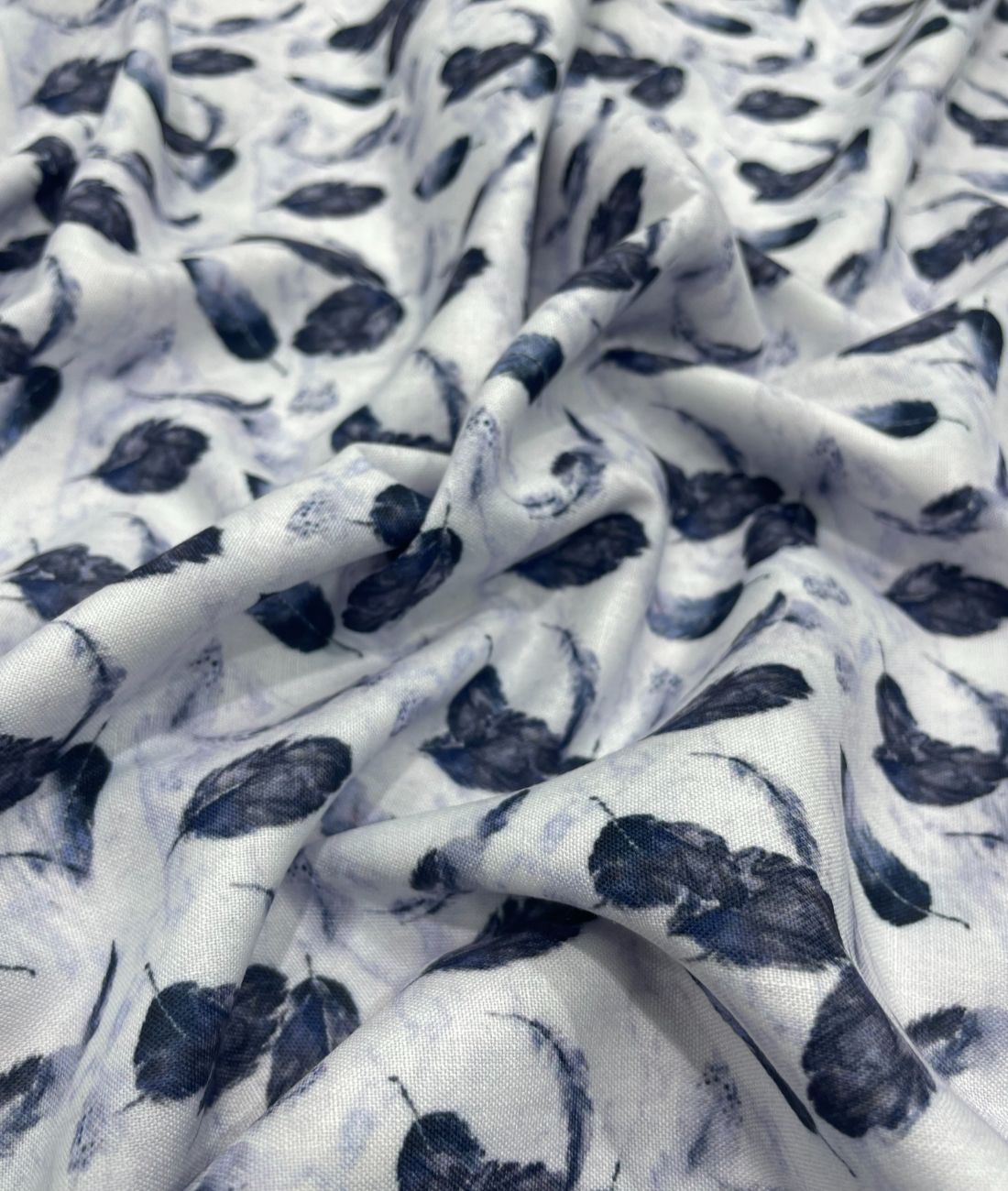 Leafy Serenity Printed Anti Wrinke Cotton Fabric for Men's Shirts & Kurta - Tepchi Men