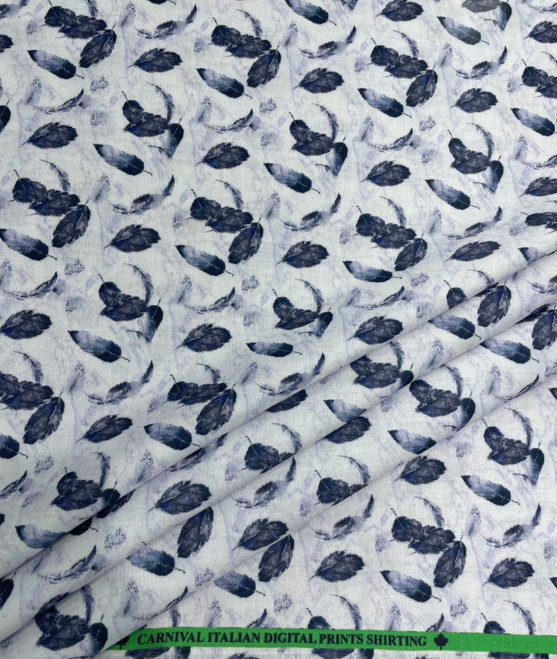Leafy Serenity Printed Anti Wrinke Cotton Fabric for Men's Shirts & Kurta - Tepchi Men