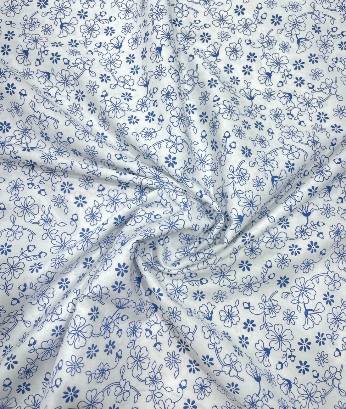 Loro Piana White Floral Printed Shirt Fabric for Men's Shirt - Tepchi Men