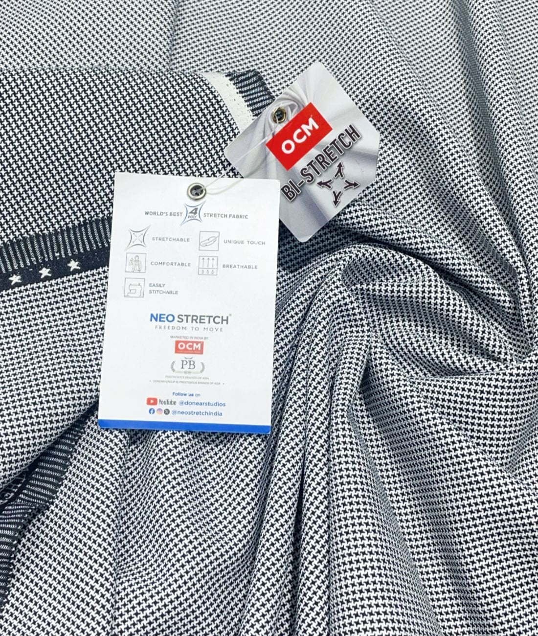 OCM Neo Stretch Luxury Suiting Fabric - Tepchi Men