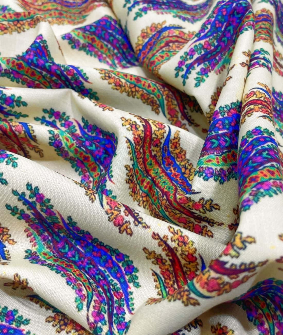 Paisley Breeze Printed Anti Wrinke Cotton Fabric for Men's Shirts & Kurta - Tepchi Men