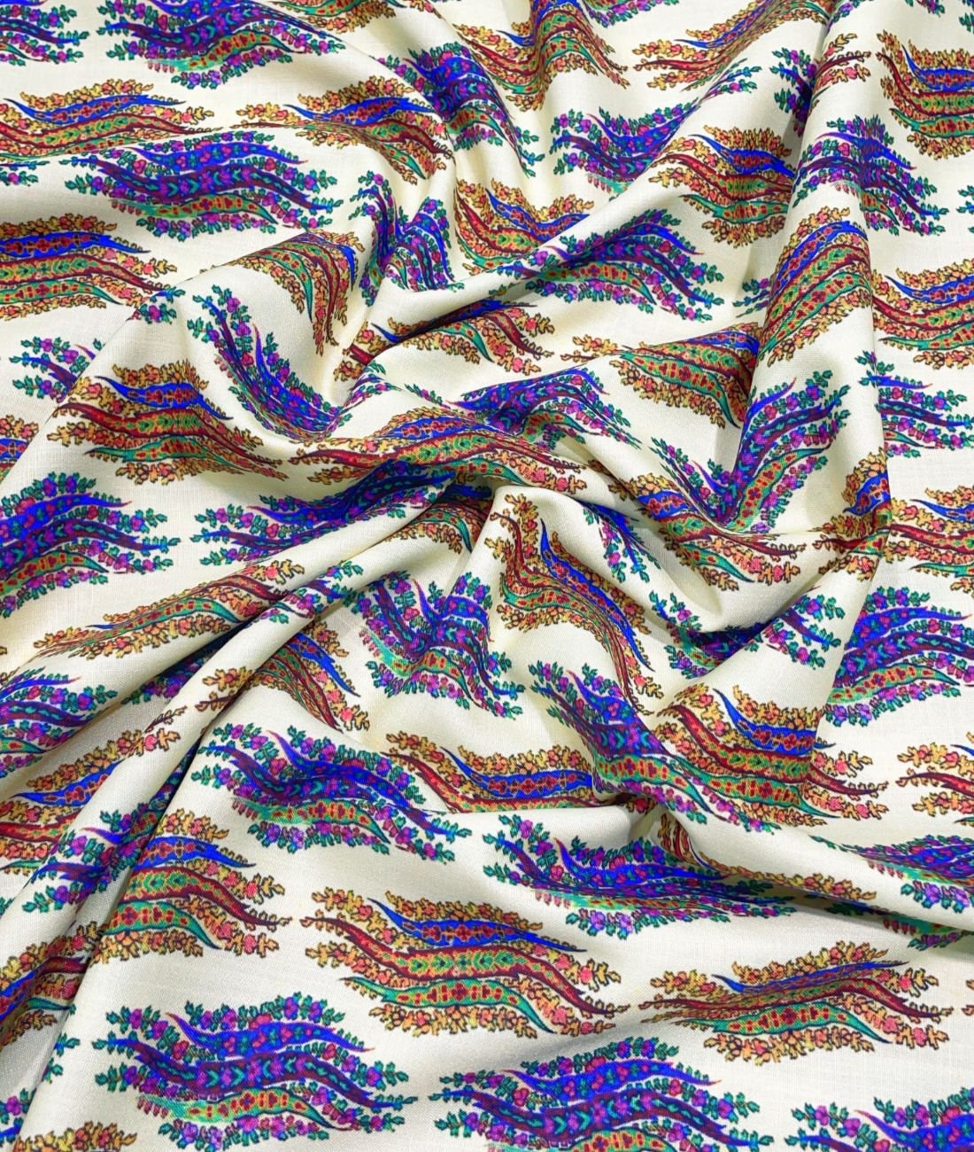 Paisley Breeze Printed Anti Wrinke Cotton Fabric for Men's Shirts & Kurta - Tepchi Men