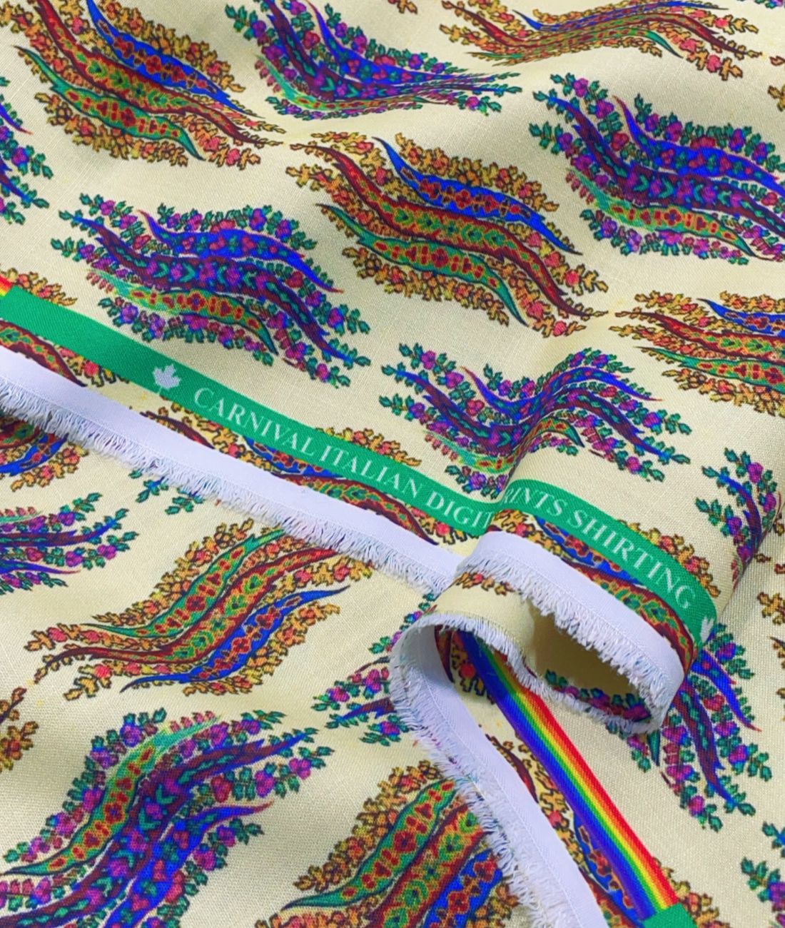 Paisley Breeze Printed Anti Wrinke Cotton Fabric for Men's Shirts & Kurta - Tepchi Men