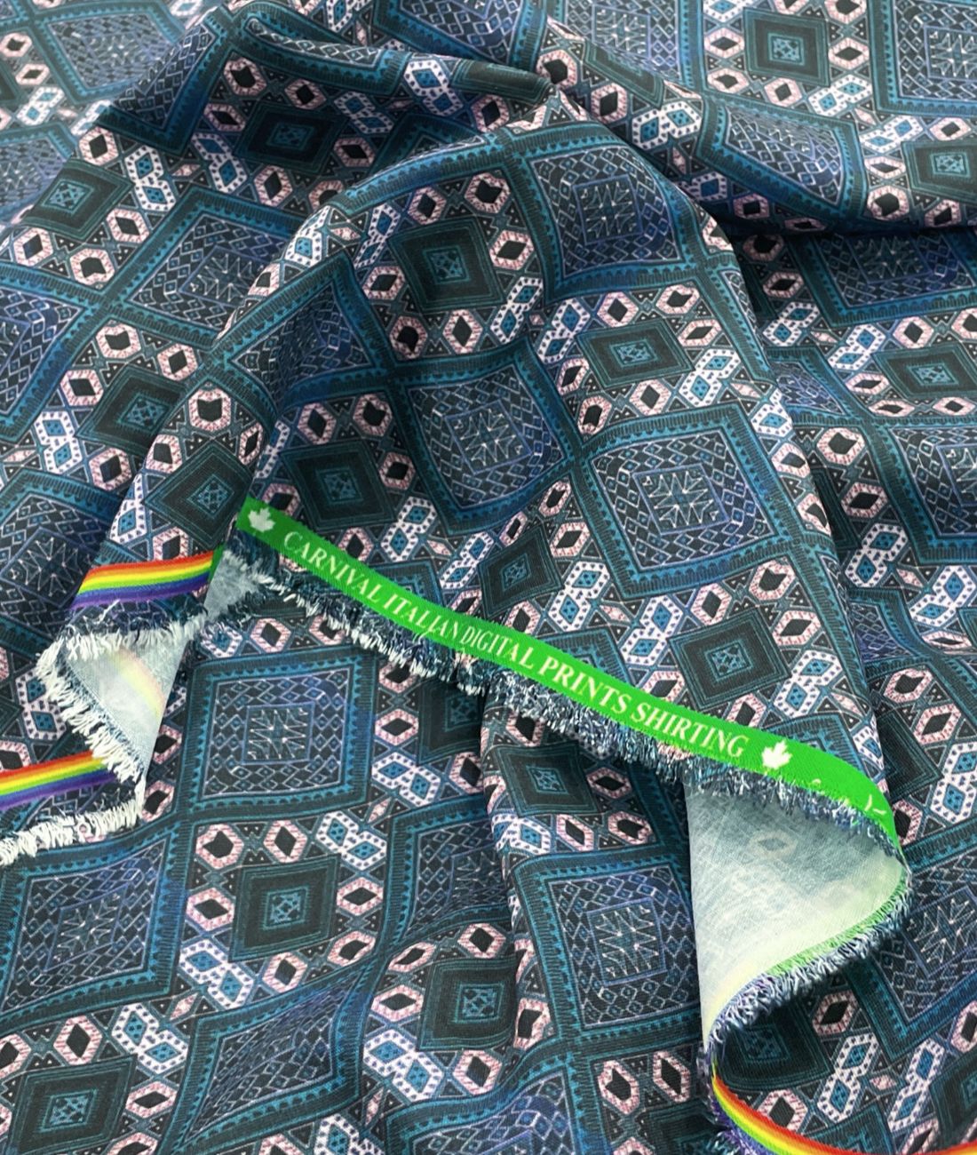 Prism Weave Printed Anti Wrinke Cotton Fabric for Men's Shirts & Kurta - Tepchi Men