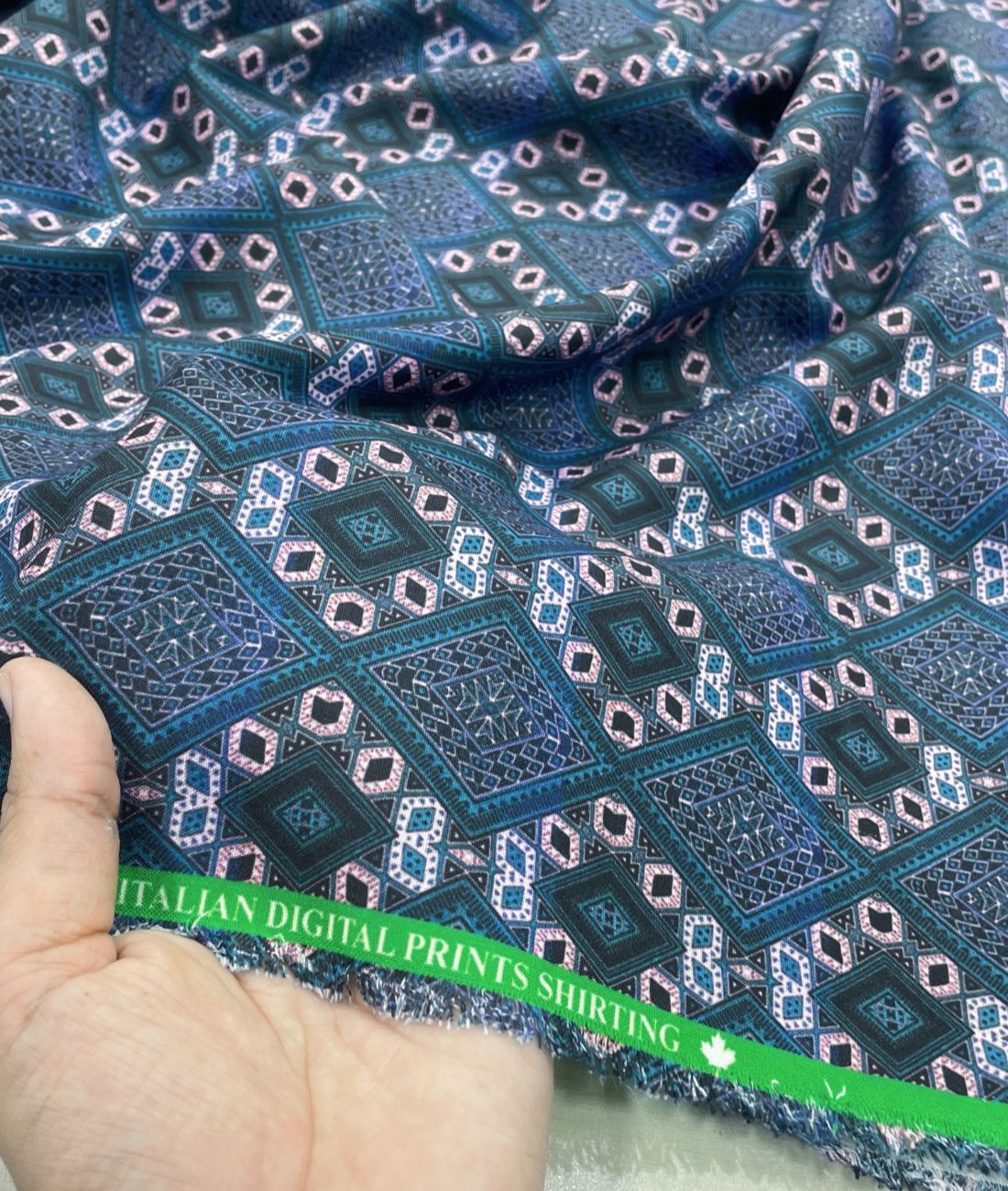 Prism Weave Printed Anti Wrinke Cotton Fabric for Men's Shirts & Kurta - Tepchi Men