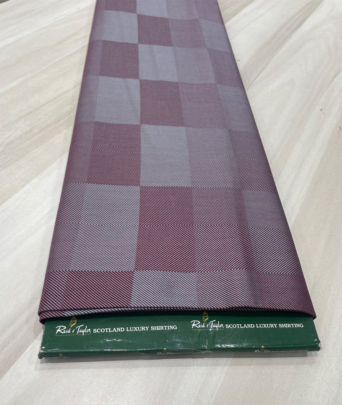 Reid & Taylor Luxury 2 Ply Giza Cotton Men's Unstitched Checks Fabric - Tepchi Men