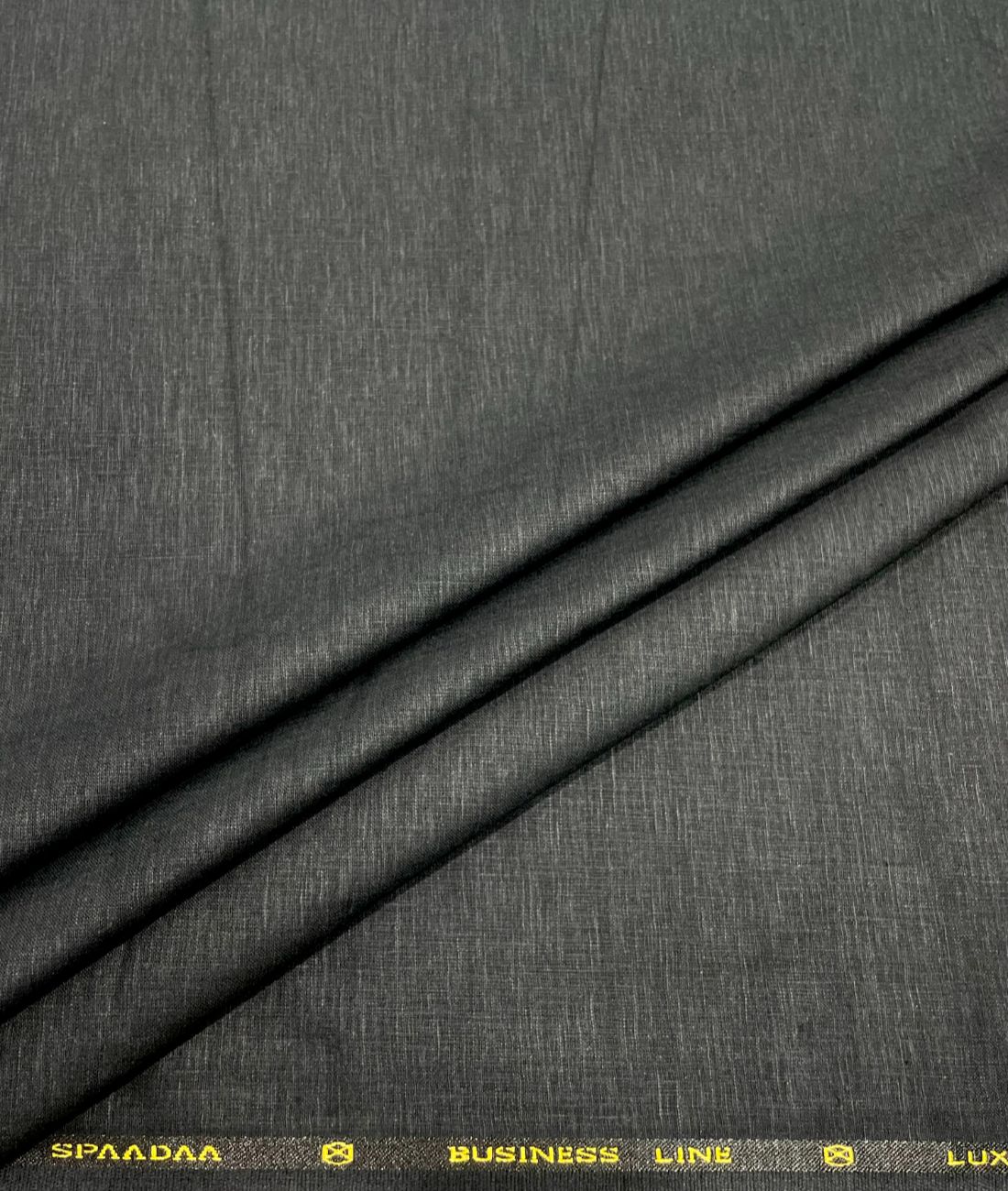 Spaadaa Black Linen Cotton Politician Pant Fabric - Tepchi Men