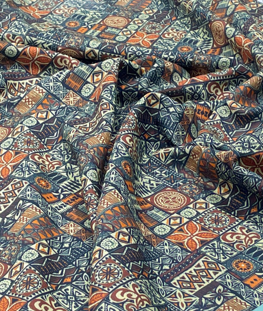 Vibrant Harmony Printed Anti Wrinke Cotton Fabric for Men's Shirts & Kurta - Tepchi Men