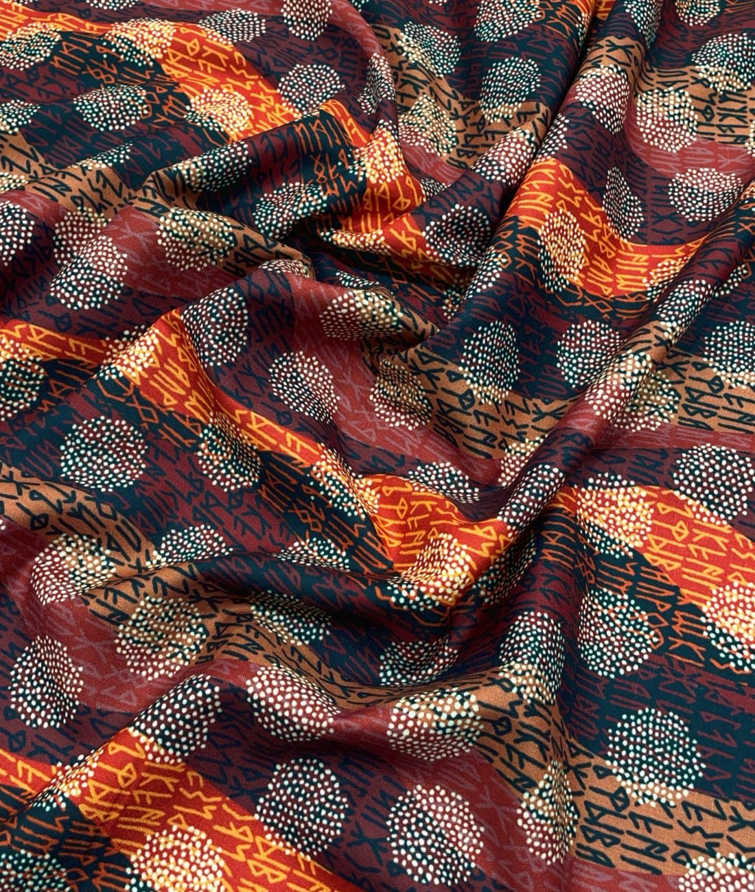 Vibrant Weave Printed Anti Wrinke Cotton Fabric for Men's Shirts & Kurta - Tepchi Men