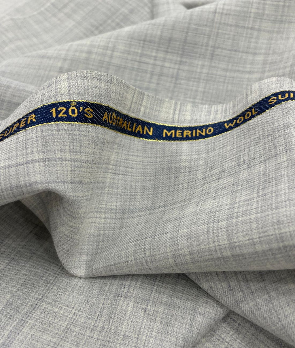 Absoluto Elite Luxury Grey Super 120's Counts Merino Wool Suiting Fabric - Tepchi Men