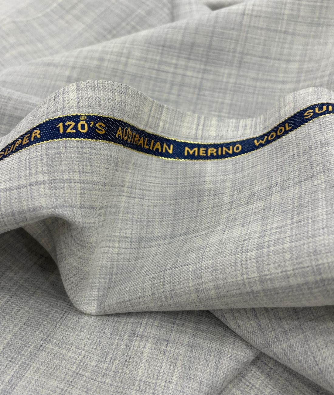 Absoluto Elite Luxury Grey Super 120's Counts Merino Wool Suiting Fabric - Tepchi Men