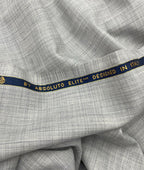Absoluto Elite Luxury Grey Super 120's Counts Merino Wool Suiting Fabric - Tepchi Men