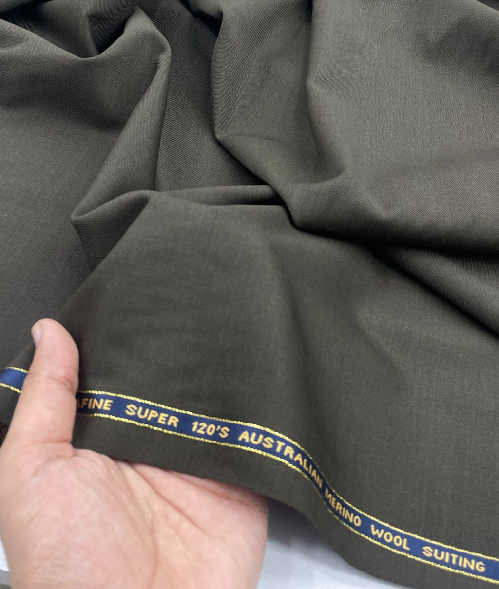 Absoluto Elite Super 120's Counts Merino Wool Luxury Suiting Fabric - Tepchi Men