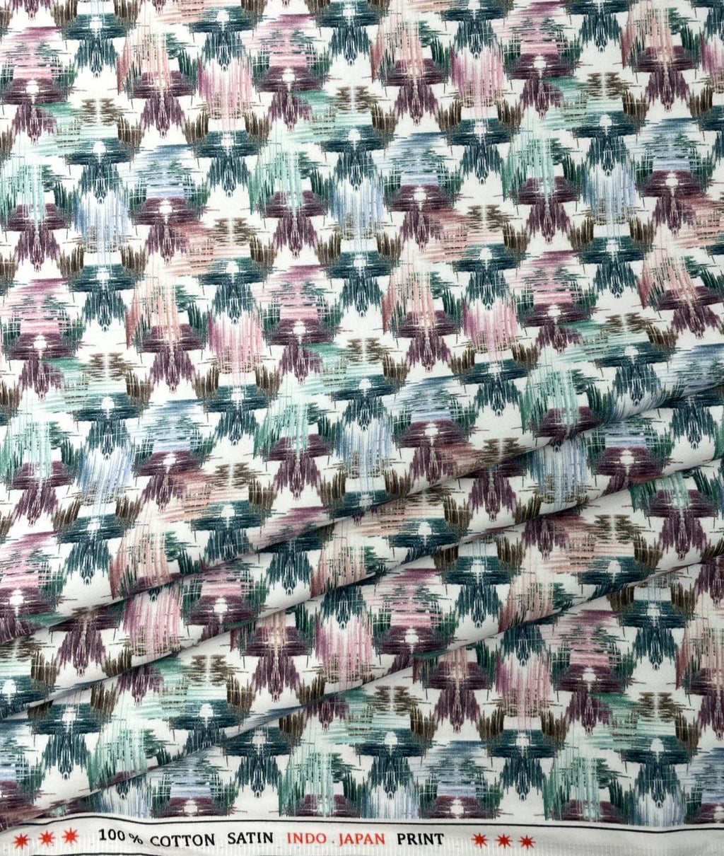 Abstract Print Luxury Giza Cotton Fabric for Men's Shirt - Tepchi Men