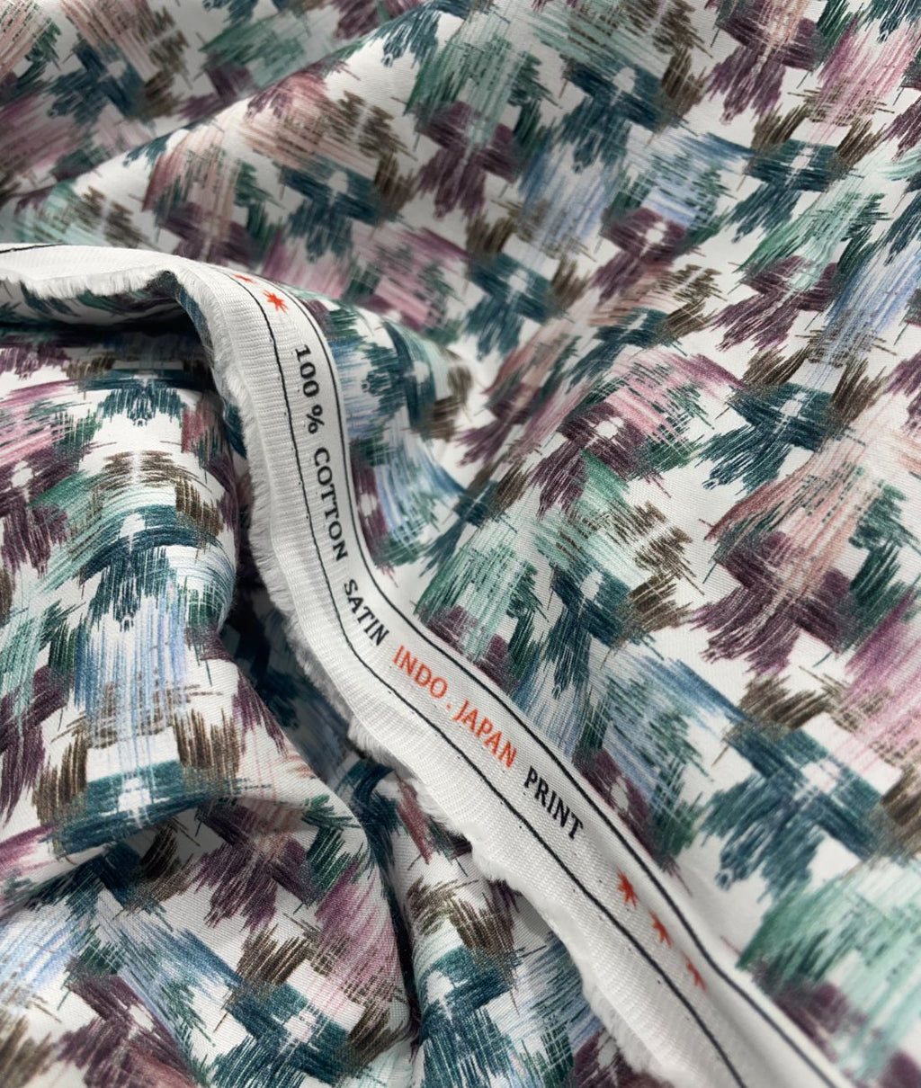 Abstract Print Luxury Giza Cotton Fabric for Men's Shirt - Tepchi Men