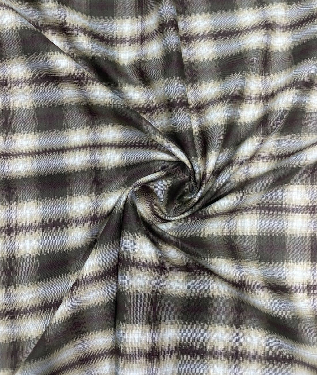 Arvind Blurred Premium Cotton Checks Fabric for Men's Shirt - Tepchi Men