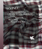 Arvind Blurred Unique Checks Fabric for Men's Shirt - Tepchi Men