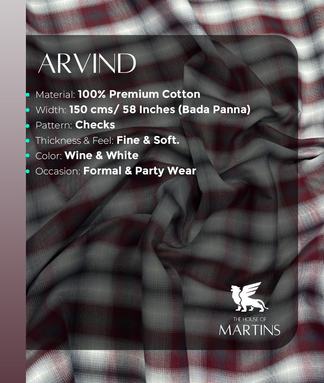 Arvind Blurred Unique Checks Fabric for Men's Shirt - Tepchi Men
