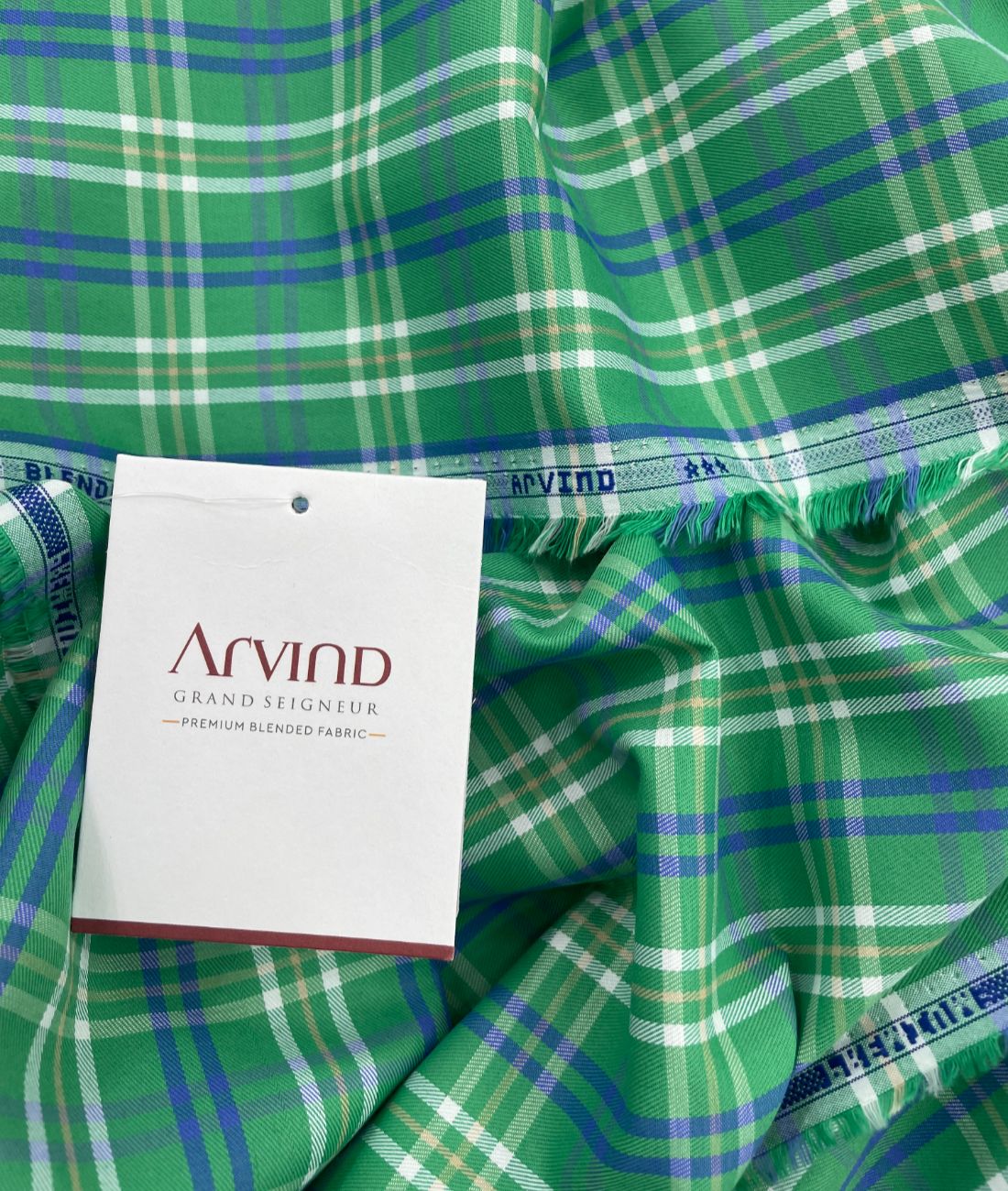 Arvind Checks Premium Cotton Fabric for Shirt - Tepchi Men