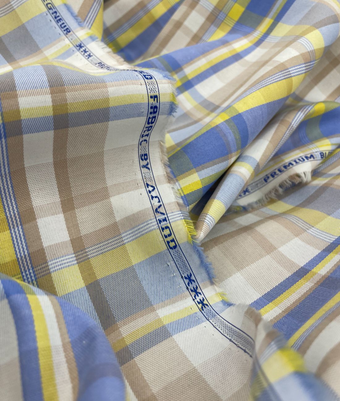 Arvind Premium Cotton Checks Fabrics for Shirt - Tepchi Men