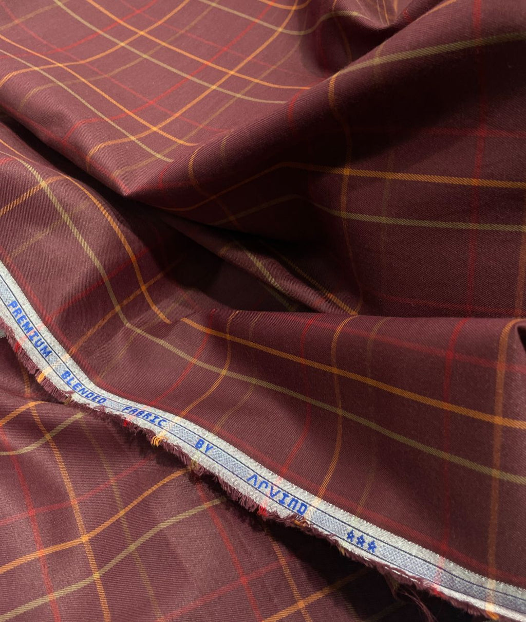 Arvind Thin Checks Luxury Cotton Fabric for Men's Shirt - Tepchi Men