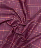 Arvind Thin Checks Luxury Cotton Fabric for Men's Shirt - Tepchi Men