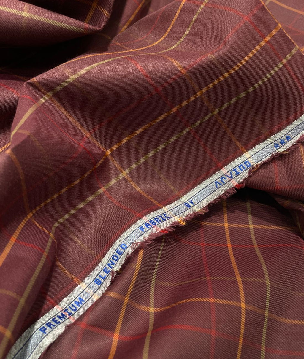 Arvind Thin Checks Luxury Cotton Fabric for Men's Shirt - Tepchi Men