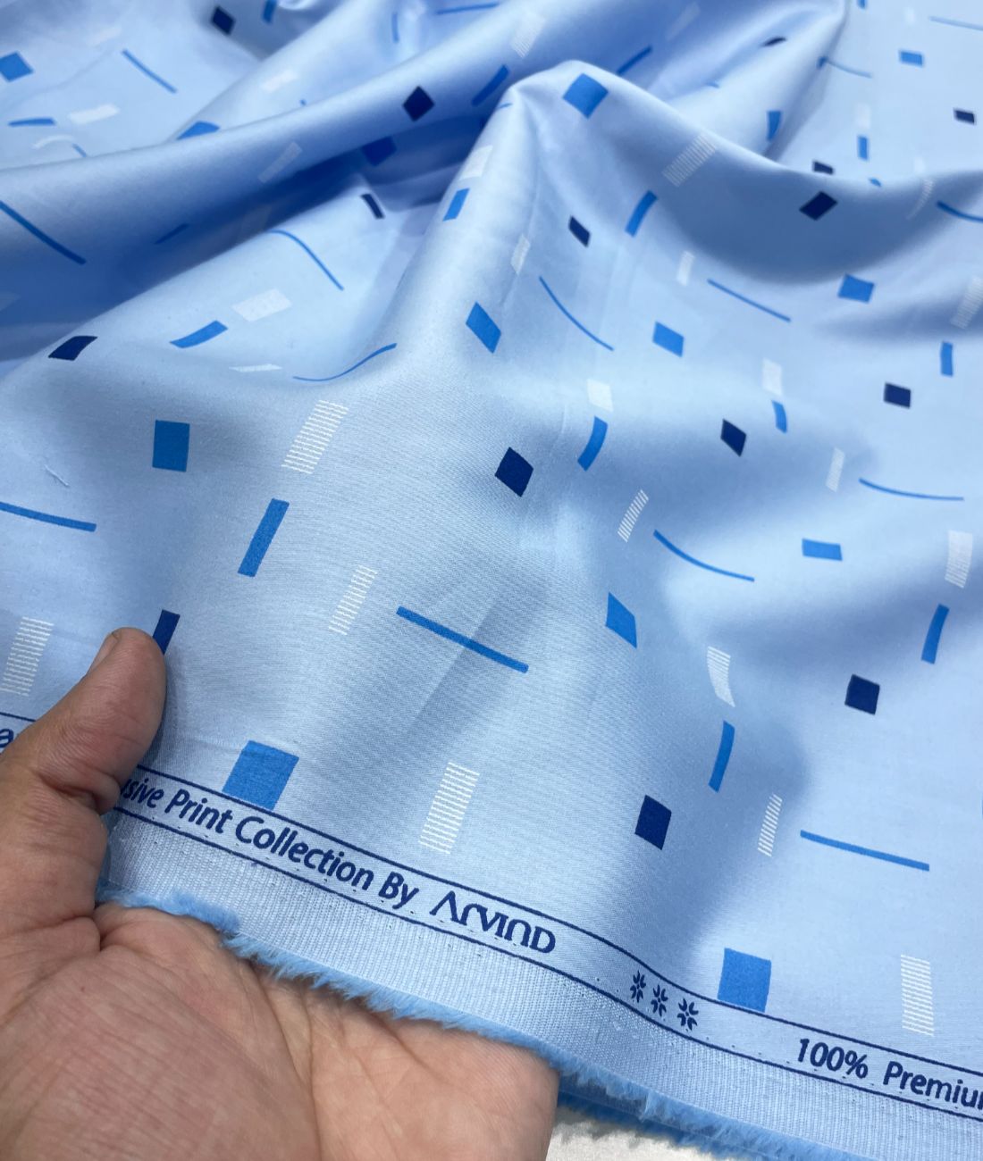 Arvind Tresca Graffiti Printed Luxury Giza Cotton Fabric for Men's Shirt - Tepchi Men