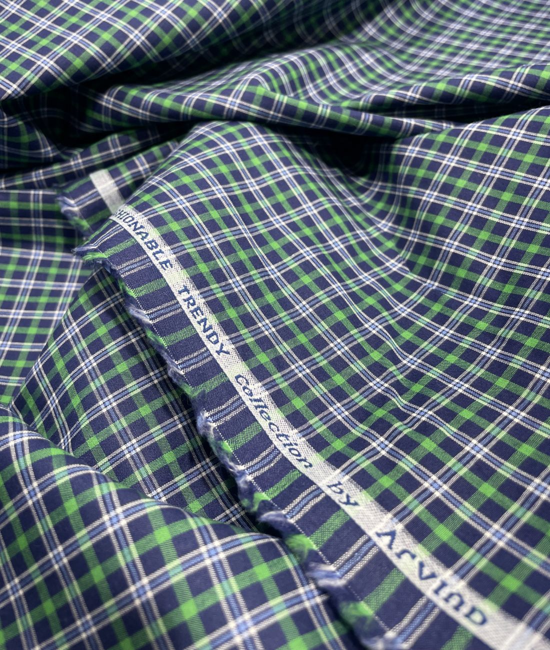 Arvind Tresca Small Checks Formal Premium 100% Cotton Fabric for Mens's Shirt - Tepchi Men