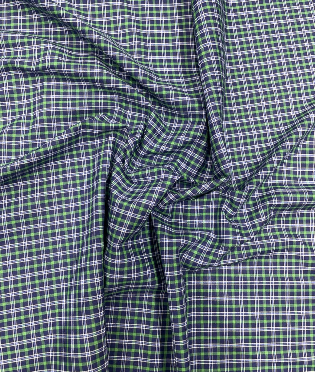 Arvind Tresca Small Checks Formal Premium 100% Cotton Fabric for Mens's Shirt - Tepchi Men