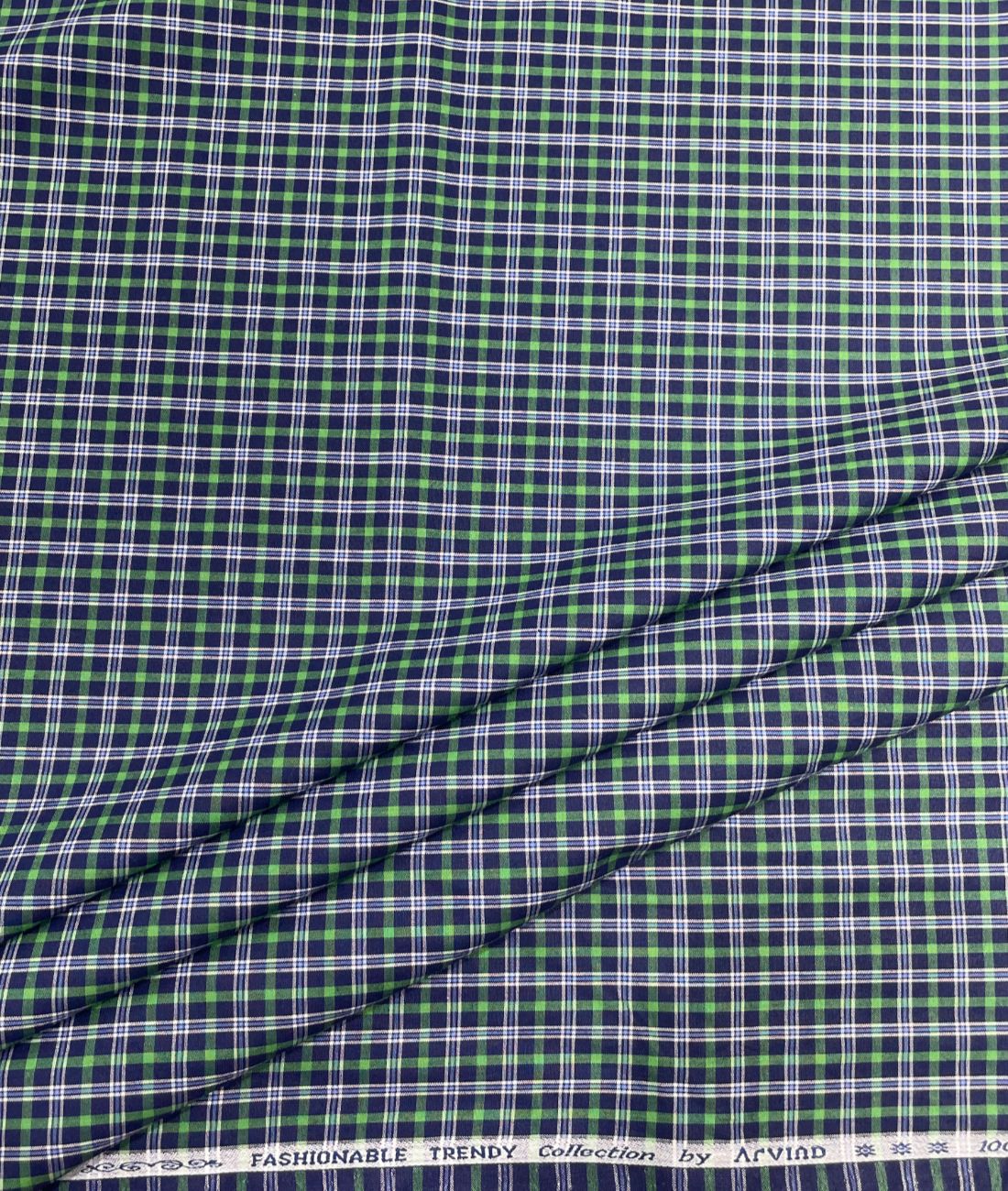 Arvind Tresca Small Checks Formal Premium 100% Cotton Fabric for Mens's Shirt - Tepchi Men